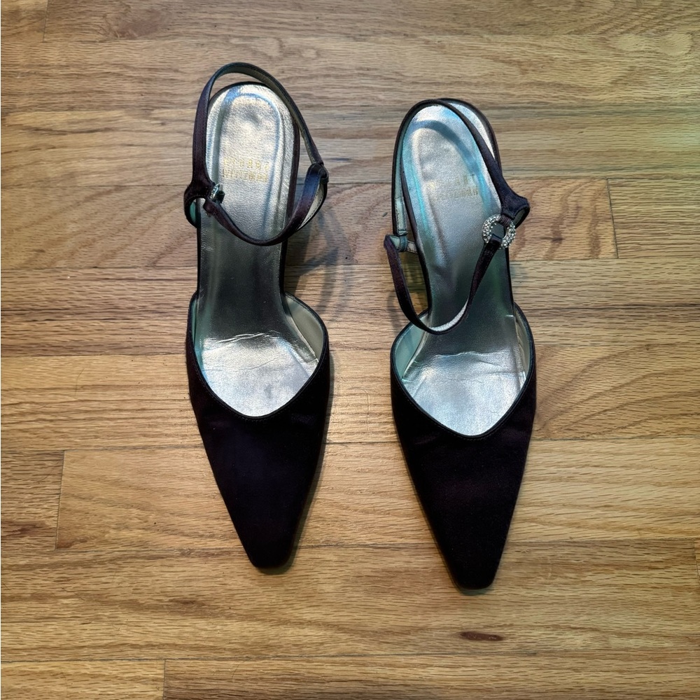Stuart Weitzman Authentic Evening Sling Back Purp… - image 4